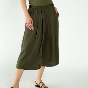 Neu nomads olive green wide leg crop flowy pants